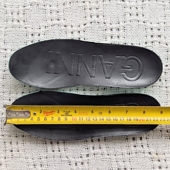 GANNI Ankle Combat Boots US5 EU35 Black Leather and Quilted Nylon - Picture 7 of 7